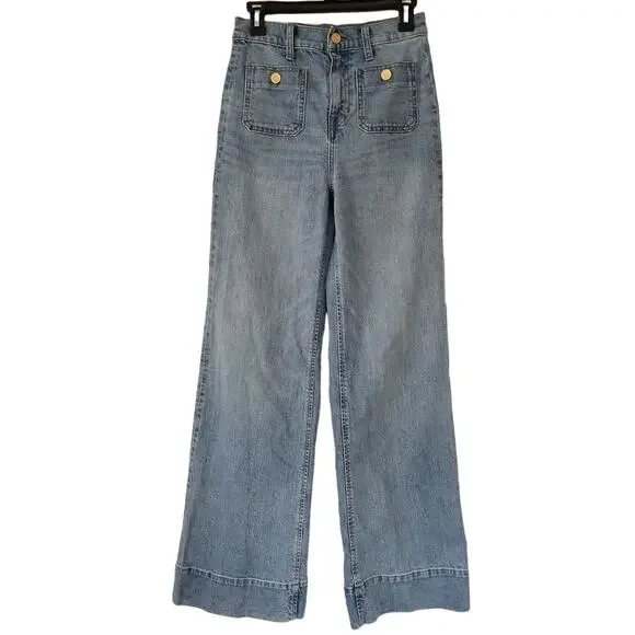 J. Crew Light Blue Flare Jeans - Picture 1 of 9